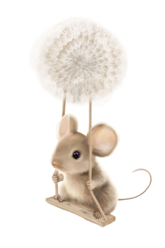 SILITYSKUVA DANDELION 9x16,5cm ruskea